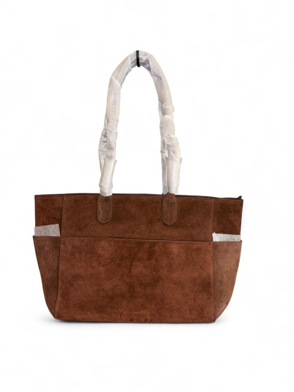 Quince Hudson Suede Tote in Chocolate Brown - Picture 4 of 6